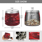 Rose Glitter Ashtray with Lid, Outdoor Ashtrays for Patio, Stainless Steel Ashtray Odorless Smokeless for Home Office Balcony