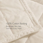 KASENTEX Greek Velvet Twin Quilt Set, 3× Softer Luxe Sheen, 100% Cotton Backing, 150GSM Down-Alternative Fill, Expanded 68×90" Coverage for Fuller Side Drape (1 Quilt + 1 Pillow Shams), Whisper White