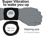 Coolfire Vibrating Alarm Clock - Silent Alarm Wristband Vibrating Alarm Watch. Silent Wrist Shock Alarm Clock. Vibration Alarm Bracelet Deep Sleeper & Vibrate Alarm (Black) (Black)