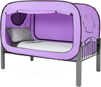 Bed Tent Twin Bed Canopy Portable Dream Tent for Adult Indoor Sleeping Tents with 2 Doors Breathable Private Space Tents, Violet