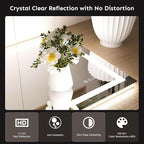 24x32 LED Bathroom Mirror with Lights – Anti-Fog, Dimmable, Backlit & Front Lit Lighted Vanity Mirror for Wall – Smart Bathroom Mirror with Memory Function, Shatterproof Tempered Glass