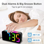 Loud Alarm Clocks for Bedrooms Heavy Sleepers, Plug-in Digital Bedside Clock with Night Light, Large Display, Dual Alarm, Snooze, Dimmable for Kids Teens Boys Girls