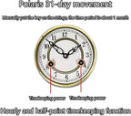 Wooden Pendulum Mantel Clock with Westminster Chimes Mechanical Table Clock for Living Room, Office, Home Decor, Brown