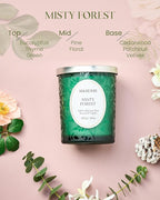 M&SENSE Eucalyptus Pine Soy Candle, Cracking Wooden Wick 18oz 100 Hours Slow Burning Non Toxic, Winter Aromatherapy Candle for Home Fragrance Relaxation, Housewarming Gifts for Men & Women