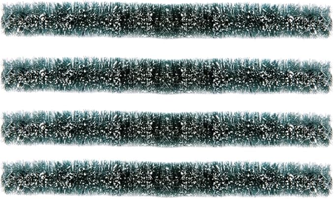 Suitable for All Your Christmas DIY, The Village Series Flexible Sisal Hedge, Can Be Shaped to Suit Your Landscape, 12 inches Long?One Pack of Four