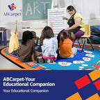 Classroom Area Rug with Number Oval Carpet for Kids, Reading Rug for School Elementary Blue Classroom Rugs for Home Learning Area or Classroom Mat, Kids Room, 6.5 x 8.5 ft