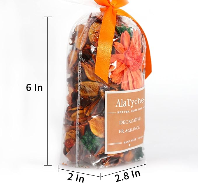 Potpourri Bags, Citrus Orange Scented Potpourri Bowl Filler, Decorative Dried Flower,Vase Filler,Home Fragrance Sachet,Gift-Mini