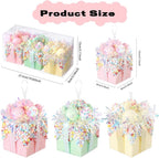 Christmas tree gift box ornament set,3 Pieces Macaron Color Candy Gift Hanging Ornaments for Christmas, New Year, Easter, Birthday (PINK GREEN YELLOW)