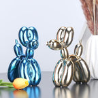 Silver Balloon Dog Decor,Balloon Animal Decor,Shelf Decor Preppy Room Decor,Cute Statue Home Decor, Bedroom Modern Sculpture Desk Decor,Office Gold Decorations Small Figurines