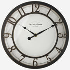 Presentime & Co 10" Farmhouse Series Wall Clock, Vintage Style, Retro Clock, Silent no Ticking, Oil Rubbed Bronze Finish