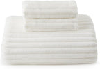 Bedsure Fluffy Duvet Cover Set - Ultra Soft Plush Shaggy Comforter Cover Twin Size, Warm Flannel Fleece Bed Sets for Winter, 2 Pieces (Striped Pattern, Coconut White)