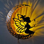 JOBOSI Moon Fairy Wind Chimes, Solar Wind Chime, Gifts for Mom, Women, Grandma, Garden Courtyard Lawn Decoration Gifts,Thanksgiving Gift