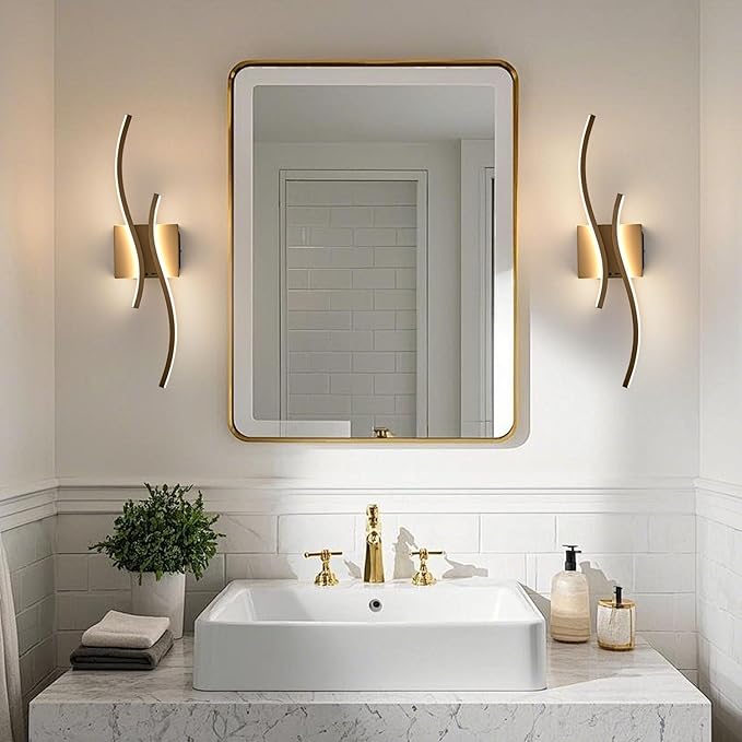 Battery Operated Wall Sconce with Remote Control,10000mAh USB Rechargeable Wireless Minimalist Gold Wall Light,3000K-6000K Dimmable LED Wall Lamp for Bedroom Hallway Background Staircase -1 Pcs