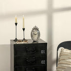 NIKKY HOME Vintage Table Clock, Silent Non-Ticking Battery Operated Desk Shelf Mantel Small Metal Clock for Living Room Decor - Retro Silver