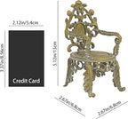 Alloy French Retro Style Desktop Decoration Ornament with Crystal Accents, Decorative Miniature Model Sculpture, Desktop Display and Collection of handicrafts, 5.9 x 2.67 x 2.36 Inches (Art Deco C)