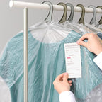30 Pack Clear Garment Bags 23.6 x 35.4 inch Plastic Clothes Covers for Hanging Clothes Transparent Dry Cleaner Bags Dust-proof Clothing Protector Covers for Closet Storage Home Laundry