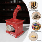 Red Ceramic Palo Santo Holder - Modern Incense Burner for Yoga & Meditation - Ash Catcher for Wood Sticks & Sage - Versatile Smudge Bowl & Cone Burner - Perfect Unique Gift for Mindfulness