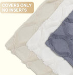 decorUhome Spring Throw Pillow Covers 18x18 Inch Set of 2, Soft Plush Faux Fur Wool Beige Couch Pillow Covers, Decorative Neutral Pillow Cases for Bed Sofa Living Room Home Decor