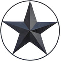 JoyEvy 24.5" Black Large Barn Star Wall Decor-Americana Exterior House Decor-Metal Star for Outside Texas Stars Art Rustic Vintage Western Country Home Farmhouse Wall Decoration
