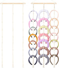Headband Holder Organizer for Girl,Macrame Hairband Storage for Women,Boho Hair Hoop Display Hanging Hair Accessories Organizer Bedroom College Dorm Decor Wall Door