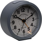 La Crosse Technology 617-710-INT 4-Inch Round Gray Atomic Analog Alarm Clock
