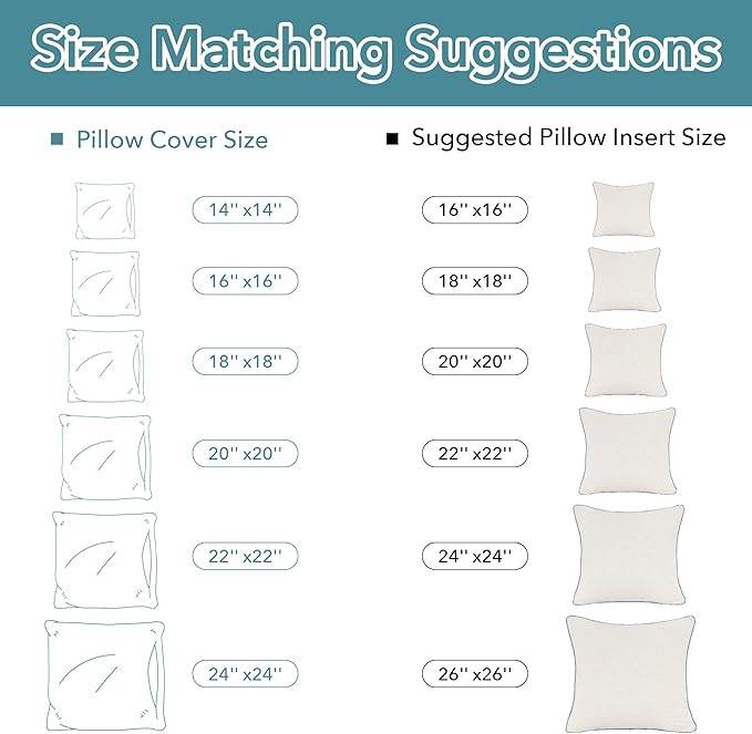 Oubonun 24x24 Pillow Inserts Set of 2 - Square Decorative Throw Pillows for Couch Bed Sofa Living Room Down Alternative Polyester Filling 24 Inch Insert(Beige)