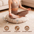 Tiita Outdoor Cushions Square Floor Pillow Thicken Tufted Seat Pad Large Floor Cushion for Yoga Meditation Living Room