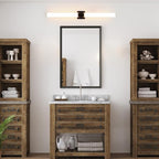 Modern Wall Sconce 38.2 Inch Black Bathroom Sconces Led Wall Lights with Acrylic Shade Hardwired Long Vanity Lighting Fixtures Over Mirror for Bedroom Living Room Hallway