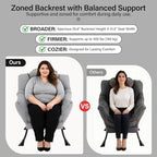 Lazy Chair with Ottoman, Modern Accent Chair with Lumbar Pillow, Grey Sofa, Lounge Chairs with Folding Footrest, Oversized Supportive Chairs for Bedroom, Reading