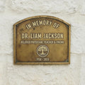 Personalized Plaque | Custom Engraved Wall Plate | Antique Style Name Plate for Home, Office, Shop, Memorial & Decor | Premium Quality Sign (Durable & Elegant) (Bronze Plaques, 15"x15"inches)