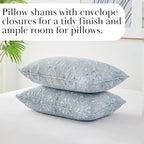 Southshore Fine Living, Inc. Boho Quilt Set, Lightweight Bedspread, Summer Coverlet, 3-Piece Paisley Bedding Set with Two Matching Pillow Shams, California King Quilts, Blue Paisley