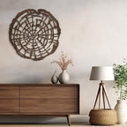 SIGNLEADER Metal Wall Art Decor Wood Rings of Tree Minimalist Modern Abstract Wall Sculpture Hangings Home Decoration for Living Room, Bedroom, Bathroom, Kitchen, Outdoor - 18" Bronze