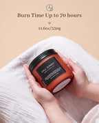 M&SENSE Baltic Amber Vanilla Scented Candle, 70 Hours Long Lasting Burn Clean Soy Wax Non Toxic 11.6oz 2 Wicks Relaxing Candles for Easter Holiday Birthday Gifts
