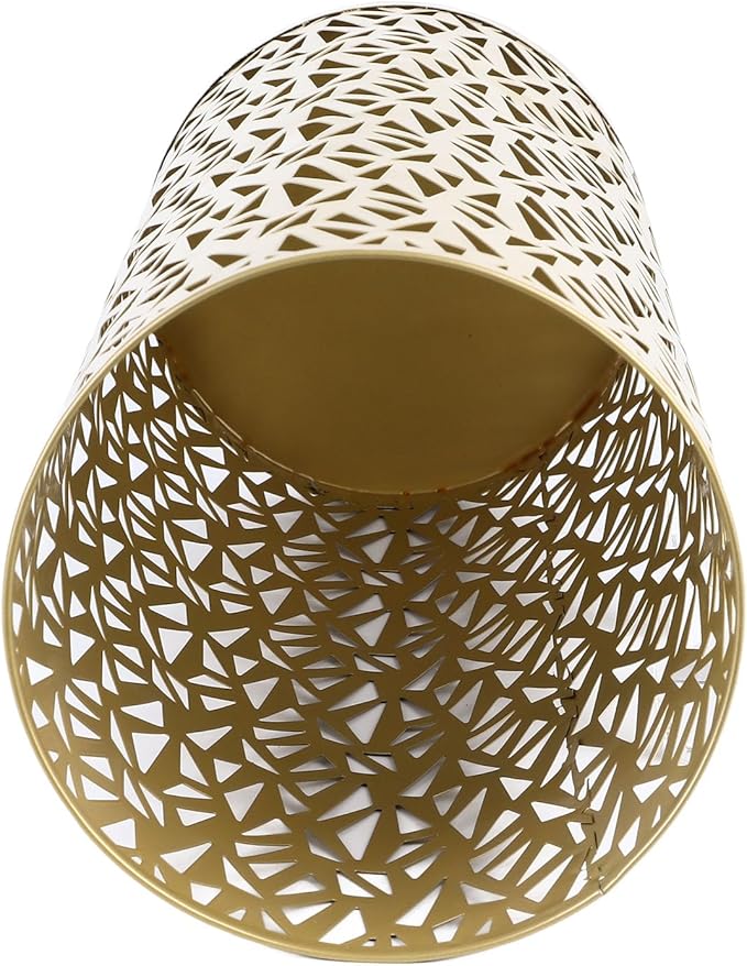 Umbrella Stand Umbrella Holder for Entryway,Umbrella Stand Rack,Metal Hollowed Freestanding Round Umbrella Holder Organizer Bin,Umbrella Rack Organizer Freestanding for Home Hotel Office(Small-Gold)