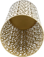 Umbrella Stand Umbrella Holder for Entryway,Umbrella Stand Rack,Metal Hollowed Freestanding Round Umbrella Holder Organizer Bin,Umbrella Rack Organizer Freestanding for Home Hotel Office(Small-Gold)