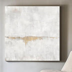 Wall Decor Living Room Abstract Wall Art for Office Large Canvas White Gold Pictures for Dining Room Framed Artwork Minimalist Decor