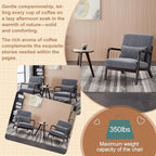 KEIKI Mid-Century Modern Upholstered Accent Chair with Accent Table, Seating Set for Home