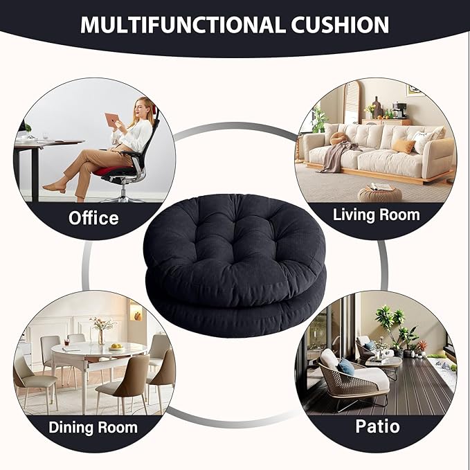 Tiita Outdoor Cushions Square Floor Pillow Thicken Tufted Seat Pad Large Floor Cushion for Yoga Meditation Living Room