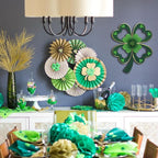 YEAHOME St Patricks Day Wall Decorations, 16'' Metal Four-Leaf Clover Wall Art Decor, Lucky Saint Patricks Day Hanging Decor for Home Indoor Outdoor Garden, Yard, Kitchen, Bathroom, Bedroom