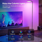 RGB Floor Lamp, 36W Bright LED Standing Lamp, Stepless Dimming Color Changing Torchiere Floor Lamps with Remote, 350°Rotating Modern Tall Floor Lamp for Living Room, Gaming Room