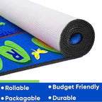 KIDCARPET.COM Turtle Circle Time Rectangle Classroom Rug | Bordered Area Rug for Preschool Daycare Learning, 6' x 8'6"
