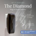 Air Esscentials The Diamond Gift Set, Smart Scent Air Machine for Home with Refreshing Herbal & Citrus Aromas, Waterless Fragrance Oil Diffuser, White Tea & Thyme, Green Tea Lemongrass, Black