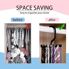 Circular Tie Hanger Updated Twirl Tie Rack Adjustable Twirl Tie Rack Tie Belt, Multipurpose Organizer for Closet Storage(Black)