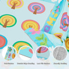 Large Classroom Carpet Rug, Educational Areas Rug Non-Slip Playmat Painted Small Tree Pattern, Washable Loop Pile Carpet for Playroom, Livingroom,Bedroom, Seats 30 7.6 x 13ft