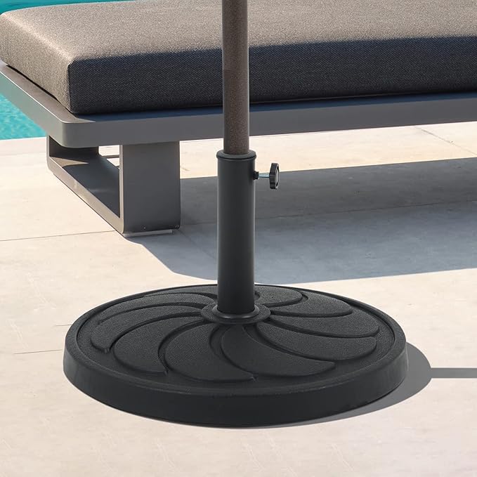 COBANA Patio Umbrella Base, 40lbs Outdoor Heavy Duty Resin Umbrella Stand for Garden, Backyard, Porch, Balcony, Black