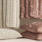 RECYCO Luxury Velvet Quilt King Size Bedding Set, Ultra Soft Velvet Comforter Set, Lightweight Quilted Channel Box Stitch Oversized Bedspread Coverlet for All Season, with 2 Shams, Terracotta Clay