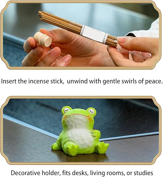Lotus Rabbit Incense Holder Cute Animal Figurine Incense Burner Flower Stand Ash Catcher Creative Cartoon Resin Rabbit Statue for Home Room Decor Meditation Yoga Spa