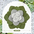 Flower Throw Pillow - 17.8" Plant Shaped Cushion, Soft Plush Decorative Pillow for Bedroom & Living Room, Unique Green Design, Home Decor Accen