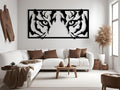 Vailla Tiger Eyes Wood Wall Art Decor Wooden Tiger Head Wall Hanging Sculpture Wooden Animal Modern Wall Home Decoration Nature 3D Textured Sculptures for Living Room Bedroom Office Dinnig Room
