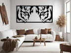 Vailla Tiger Eyes Wood Wall Art Decor Wooden Tiger Head Wall Hanging Sculpture Wooden Animal Modern Wall Home Decoration Nature 3D Textured Sculptures for Living Room Bedroom Office Dinnig Room